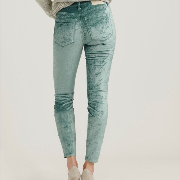Lucky Brand Mid Rise Ava Skinny Velvet Jean Antartica Size 26/2 - Picture 4 of 11